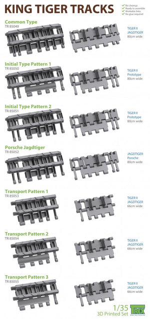 T-Rex Studio TR85053 King Tiger Transport Tracks Pattern 1 1/35 – image 5