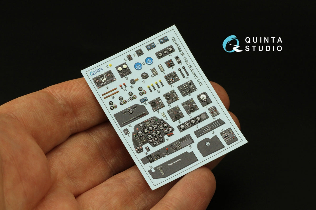 Quinta Studio QD48386 BF 110G 3D-Printed &amp;amp; colored Interior on decal paper (Eduard) 1/48 – image 3