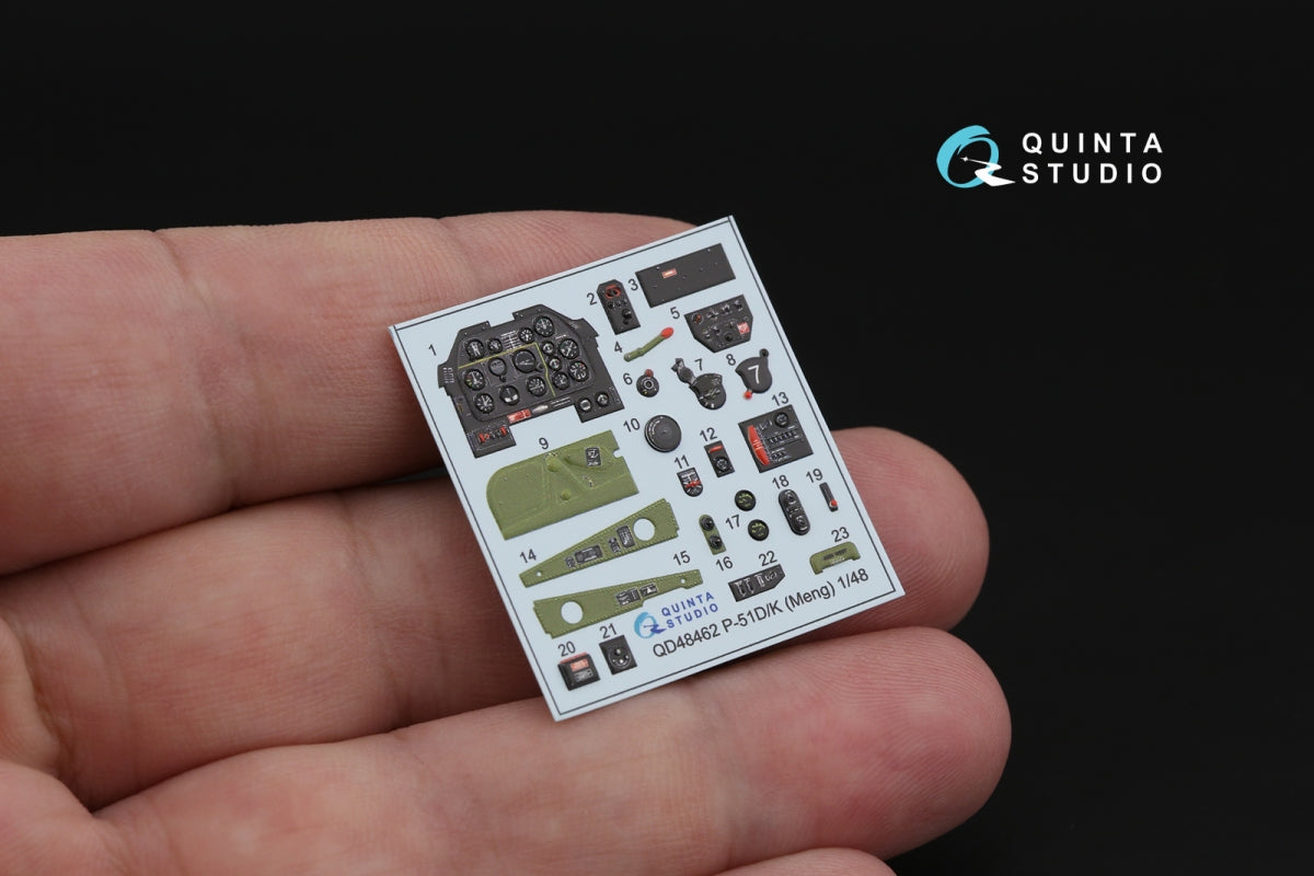 Quinta Studio QD48462 P-51D/K 3D-Printed colored Interior on decal paper (Meng) 1/48 – Bild 4