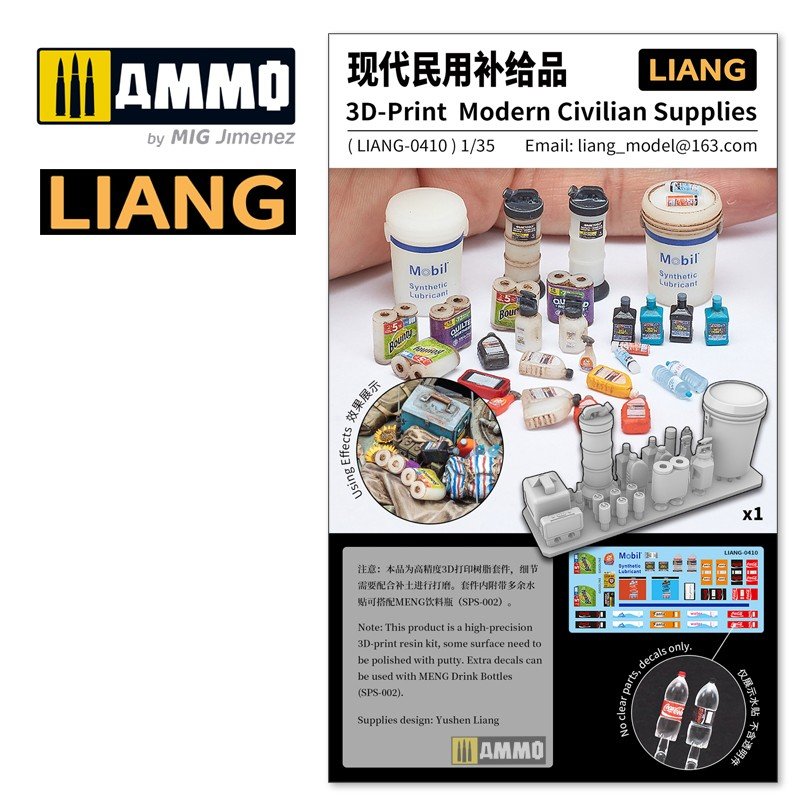 Liang 0410 3D-print Model Civilian Supplies 1/35 – obrázek 3