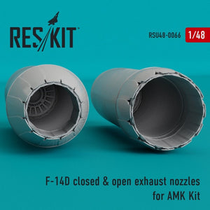 RESKIT RSU48-0066 F-14D Tomcat closed &amp;amp; open exhaust nozzles for Amk kit 1/48