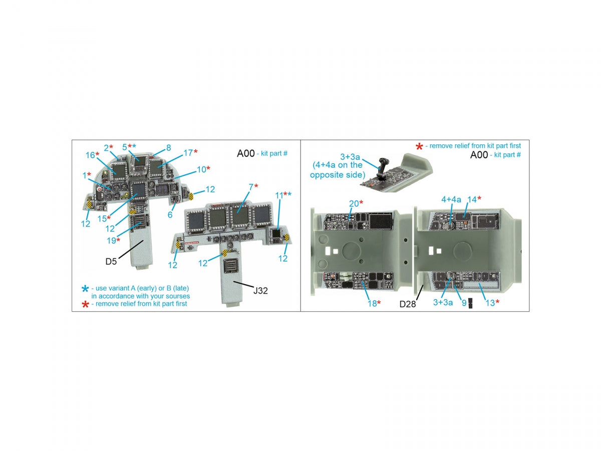 Quinta Studio QDS-48426 F-15E 3D-Printed colored Interior on decal paper (Academy) (Small version) 1/48 – image 12