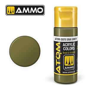 AMMO of Mig Jimenez 20070 ATOM COLOR Sinai Gray 20ml