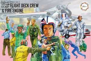Fujimi 723464 FDC-2 US Navy Flight Deck Crew &amp;amp; Fire Engine 1/72