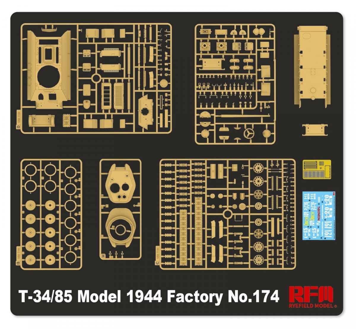 Rye Field Model 5079 T-34/85 Model 1944 Factory No.174 1/35 – image 3