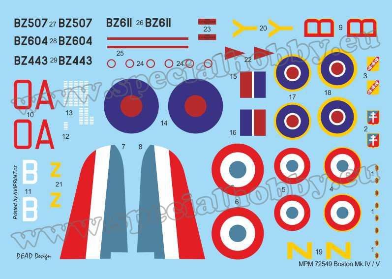 Special Hobby 72413 Boston Mk. IV/V &amp;#39;The Last Version in RAF and Free French Service&amp;#39; 1/72 – obrázek 2
