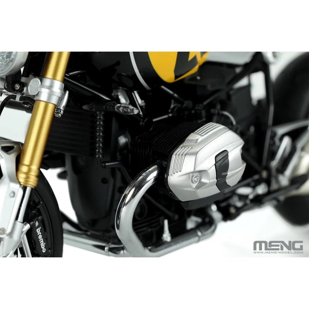 Meng Model MT-003u BMW R nineT Option 719 Black Storm Metallic Vintage Pre-colored Edition 1/9 – obrázek 4