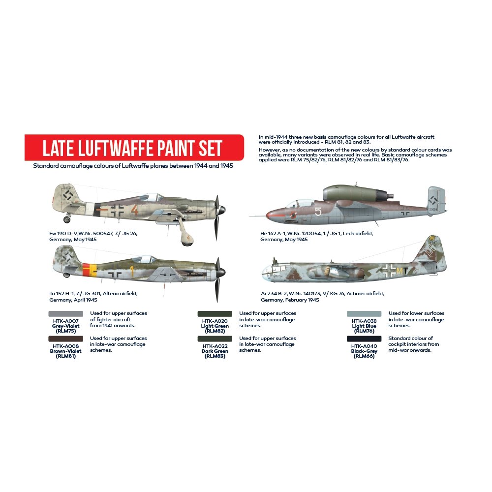 Hataka HTK-AS03 Late Luftwaffe paint set 6x17ml – image 2
