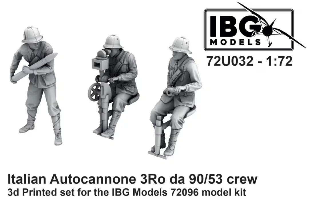 IBG 72U032 Autocanon italien 3Ro da 90/53 équipage 1/72