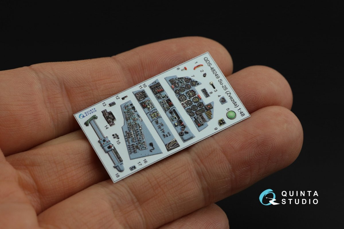 Quinta Studio QDS-48249 Su-25 3D-Printed &amp;amp; colored Interior on decal paper (Zvezda) 1/48 – image 12