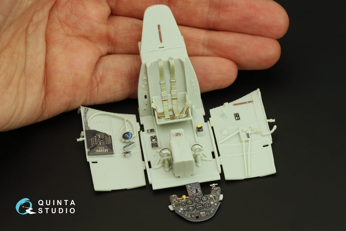 Quinta Studio QD32163 Bf 109G-2/4 3D-Printed &amp;amp; colored Interior on decal paper (Revell) 1/32 – Bild 12