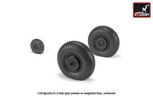 Armory Models AW32016 Iljushin IL-2 Bark late type wheels w/ weighted tires 1/32 – Bild 2