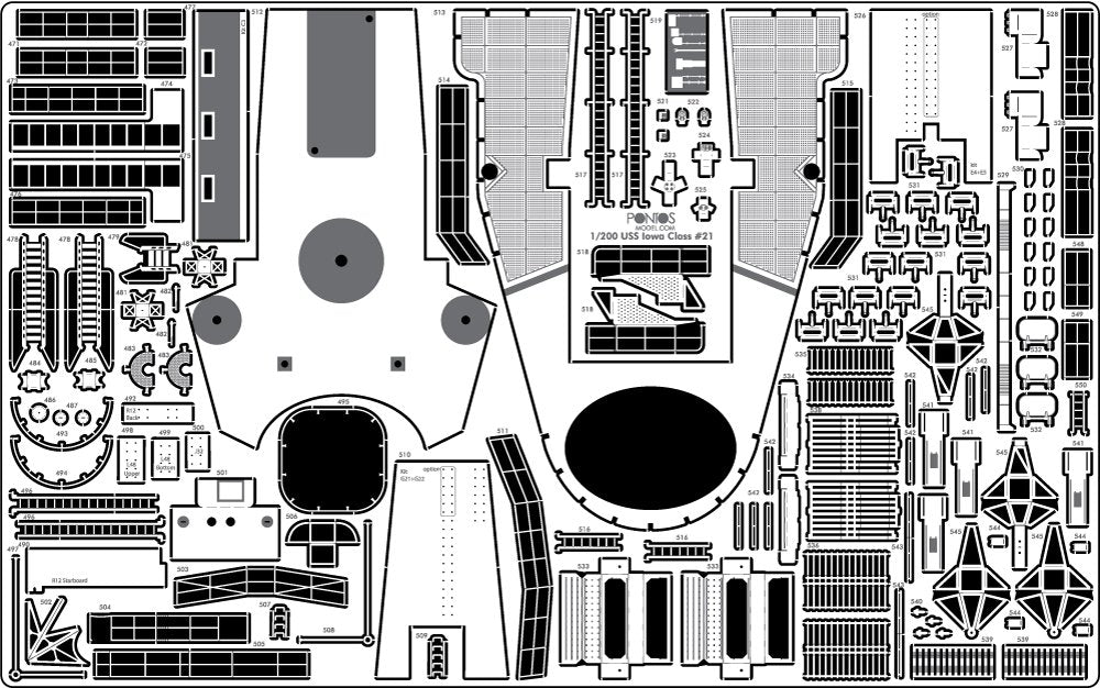 Pontos 22004F1 USS BB-61 Iowa 1944 Detail Up Set (Without wooden deck) 1/200 – image 19