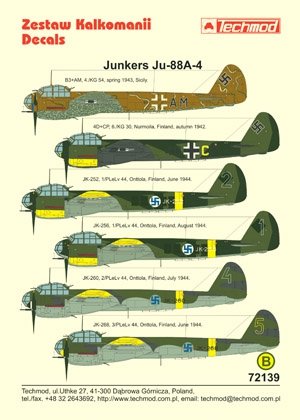 Techmod 72139 - Junkers Ju 88A-4 1/72 – zdjęcie 2