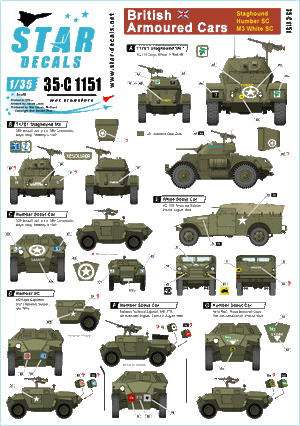 Star Decals 35-C1151 British Armored Cars 1/35