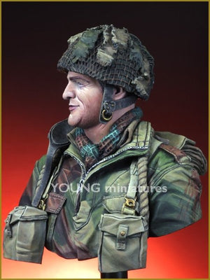 oung Miniatures YM1834 British Paratrooper Northwest Europe WWII 1/10 – immagine 3