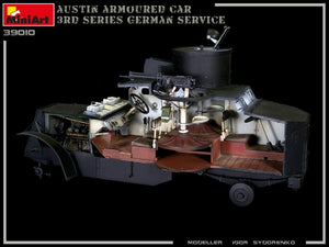 Miniart 39010 AUSTIN ARMORED CAR 3rd SERIES: GERMAN, AUSTRO-HUNGARIAN, FINNISH SERVICE. INTERIOR KIT 1/35 – immagine 4