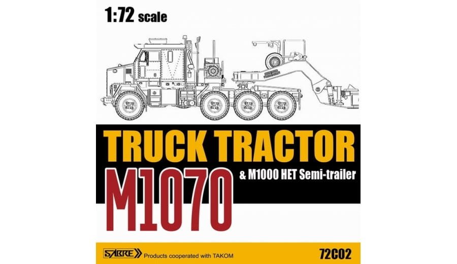 Saber 72C02 M1070 Tractor &amp; M1000 Semi-Trailer 1/72