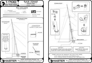 Master SM-700-060 RMS Titanic (Olympic, Britannic) – mast set (1/700) – image 3