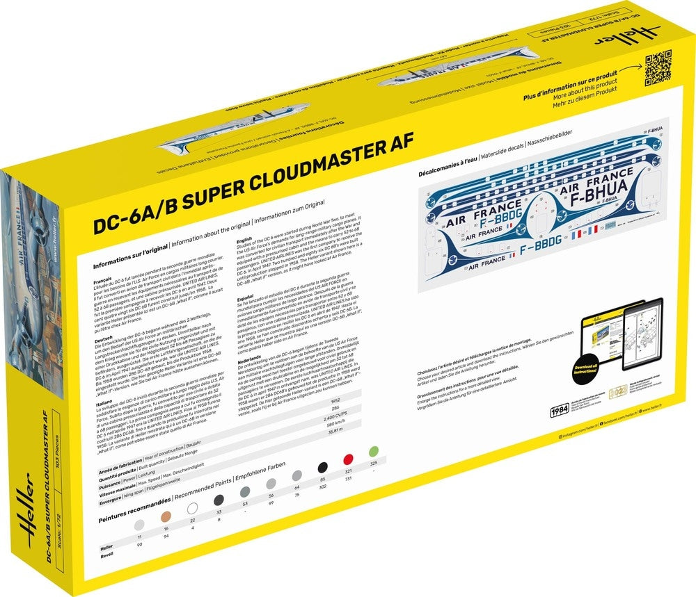 Heller 56315 DC6 Super Cloudmaster Air France - Starter Kit 1/72 – image 4