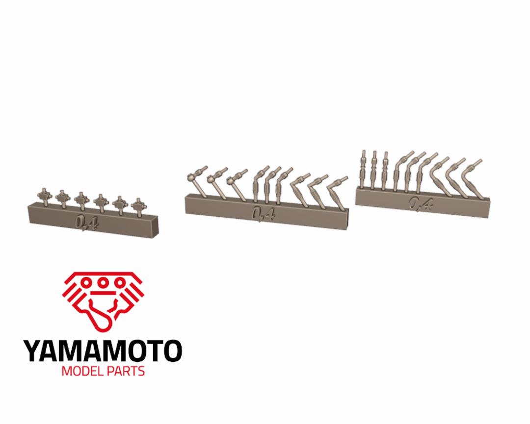 Yamamoto Model Parts YMPTUN61 Hose joints 0.4 1/24
