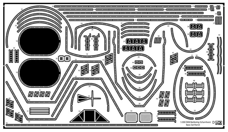 MK1 Design MD-20024 DKM Battleship SCHARNHORST DX PACK for Trumpeter 1/200 – obrázek 52