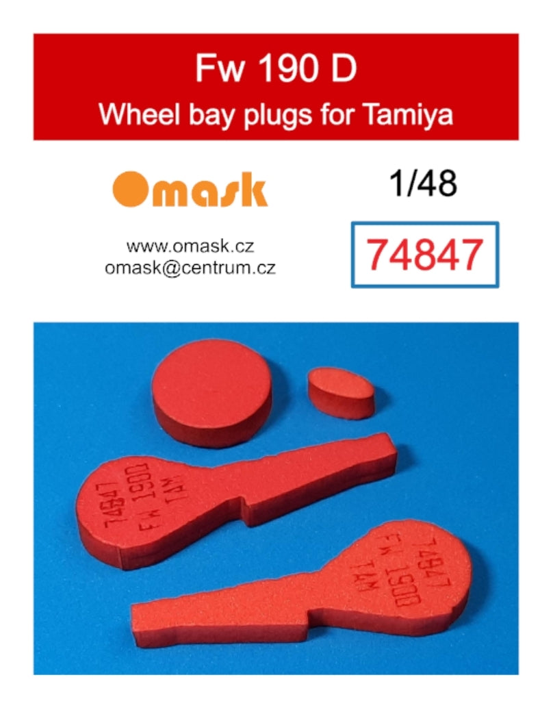 Omask 74847 Fw 190 D wheel bay plugs (for Tamiya 61041, 61081, 25213) 1/48