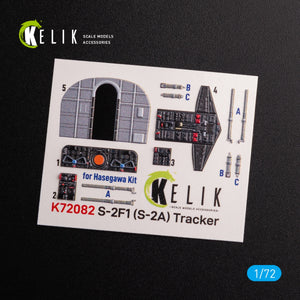 KELIK K72082 S-2A Tracker interior 3D decals for Hasegawa kit 1/72 – image 2