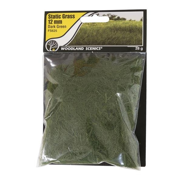 Woodland Scenics WFS625 12mm Static Grass Dark Green