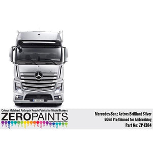Zero Paints ZP-1384 Mercedes-Benz Actros Brilliant Silver 60ml – Bild 2