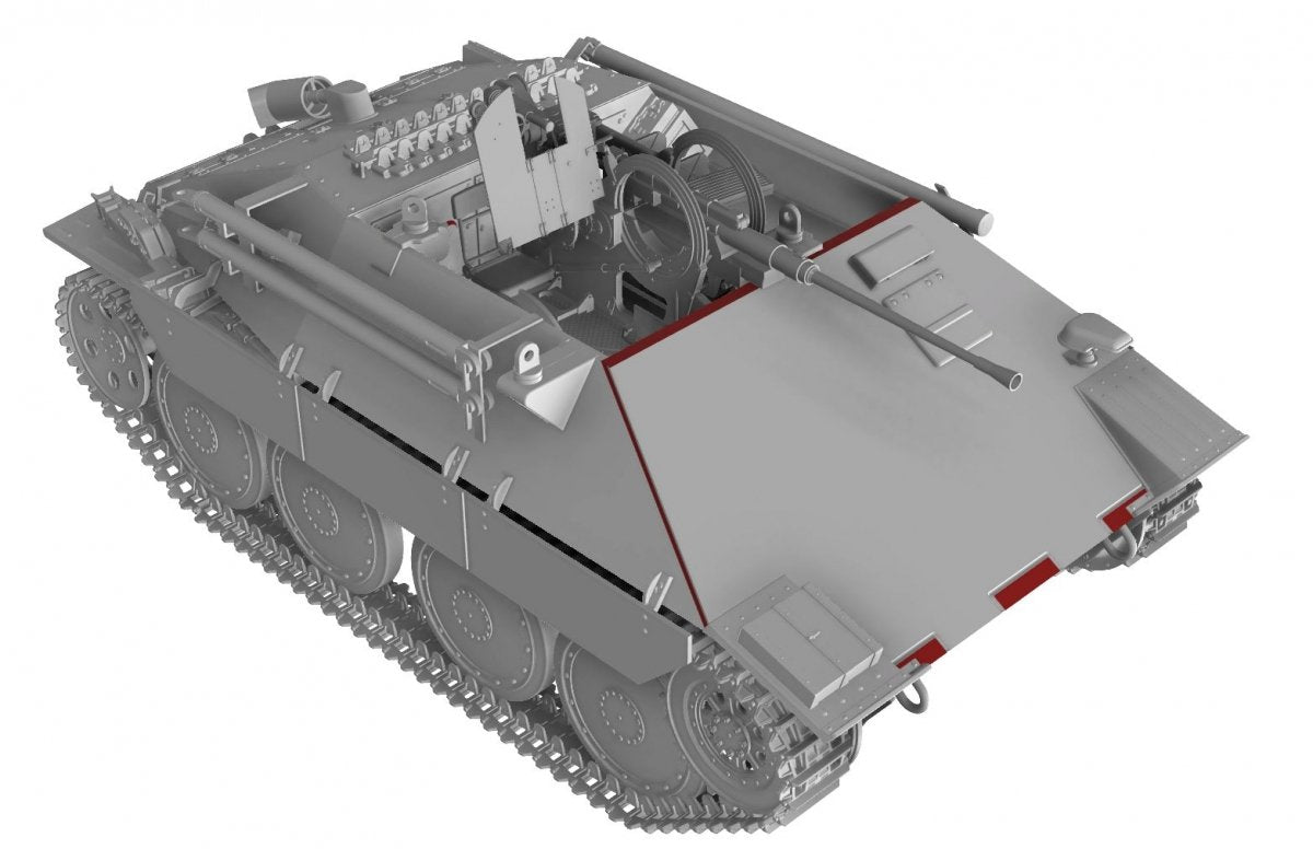 Thunder Model 35106 Bergepanzer Hetzer with 2cm Flak Early production 1/35 – immagine 2