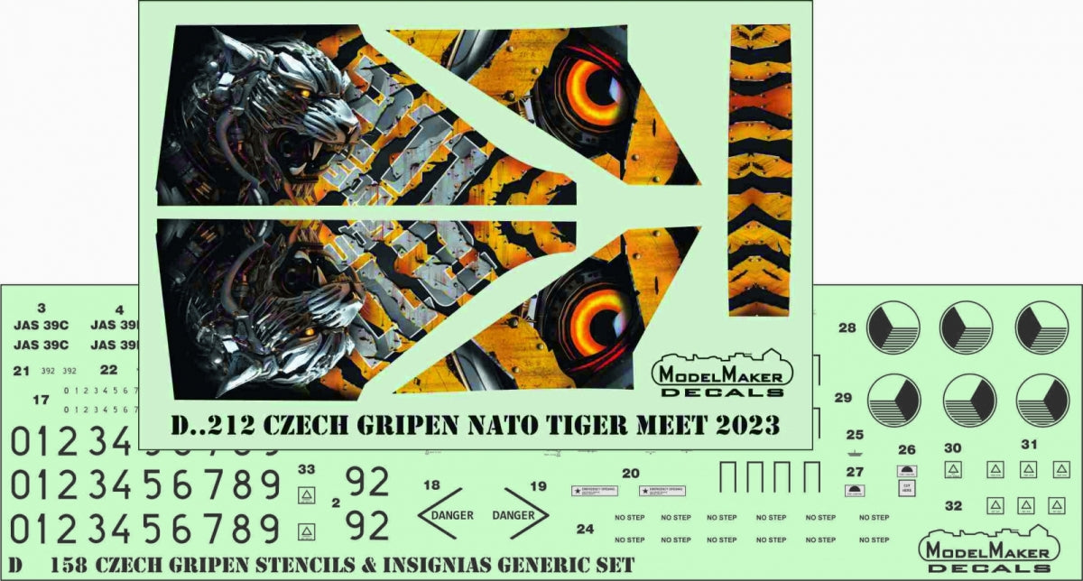 ModelMaker Decals D48212 Czech Gripen NATO Tiger Meet 2023 1/48 – image 3