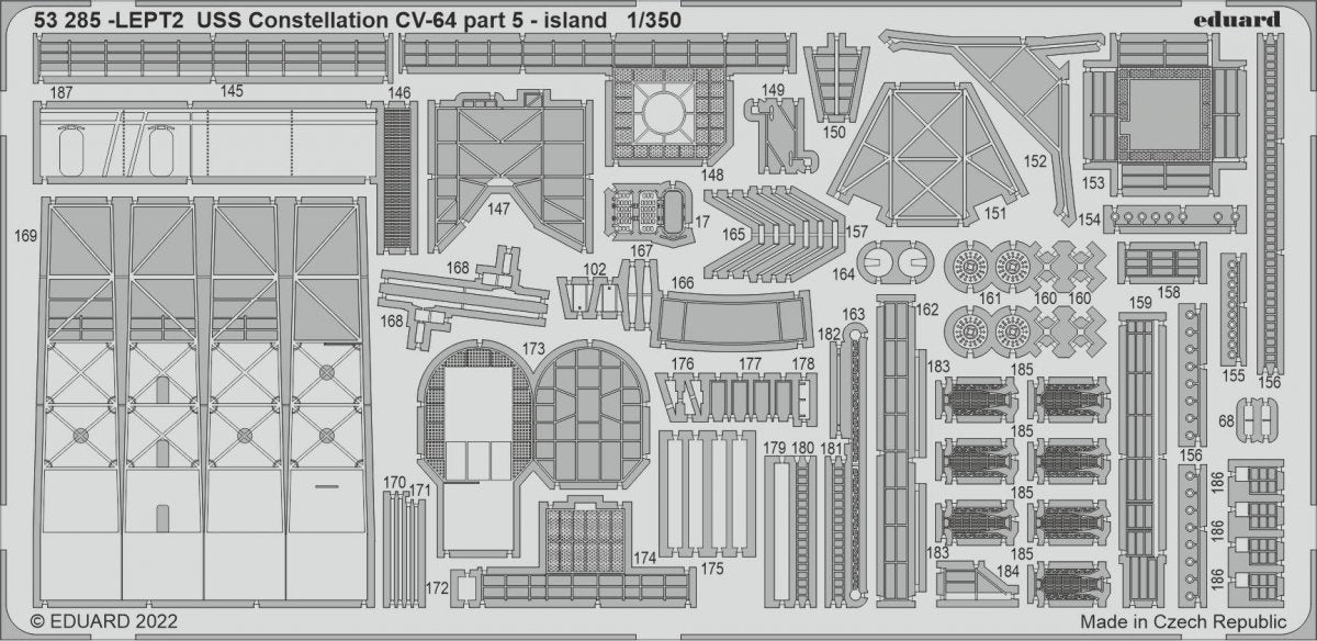 Eduard BIG5367 USS Constellation CV-64 PART II RUMPETER 1/350 – immagine 3
