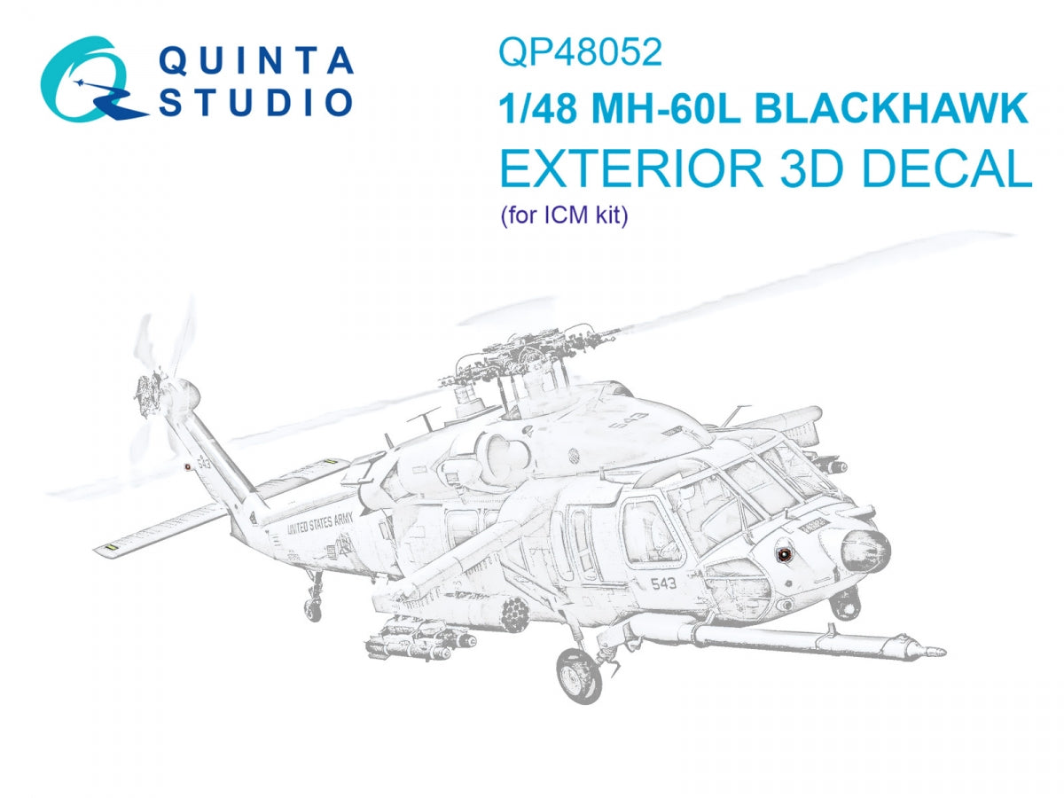 Quinta Studio QP48052 Pièces extérieures MH-60L (ICM) 1/48