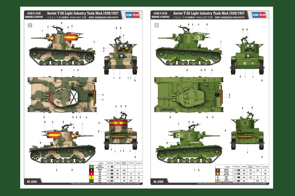Hobby Boss 83810 Soviet T-26 Light Infantry Tank Mod.1936-1937 1/35 – image 2