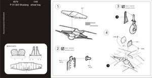 Aires 4219 P-51D Mustang wheel bay 1/48 TAMIYA – immagine 2