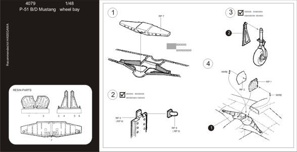 Aires 4219 P-51D Mustang wheel bay 1/48 TAMIYA – immagine 2