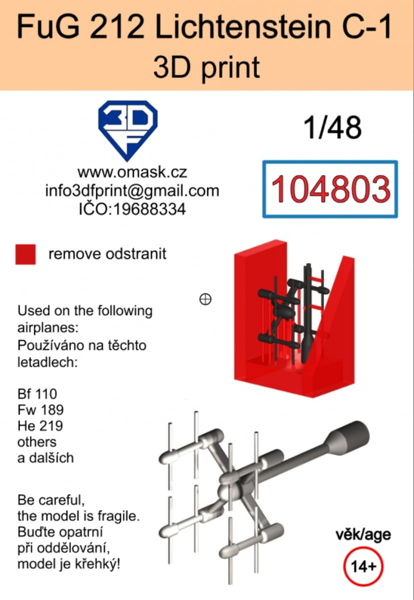 Omask 104803 FuG 212 Lichtenstein C-1 (3D print) 1/48 – obrázek 2