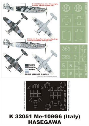 Montex K32051 Bf-109G6 (Italy) 1/32