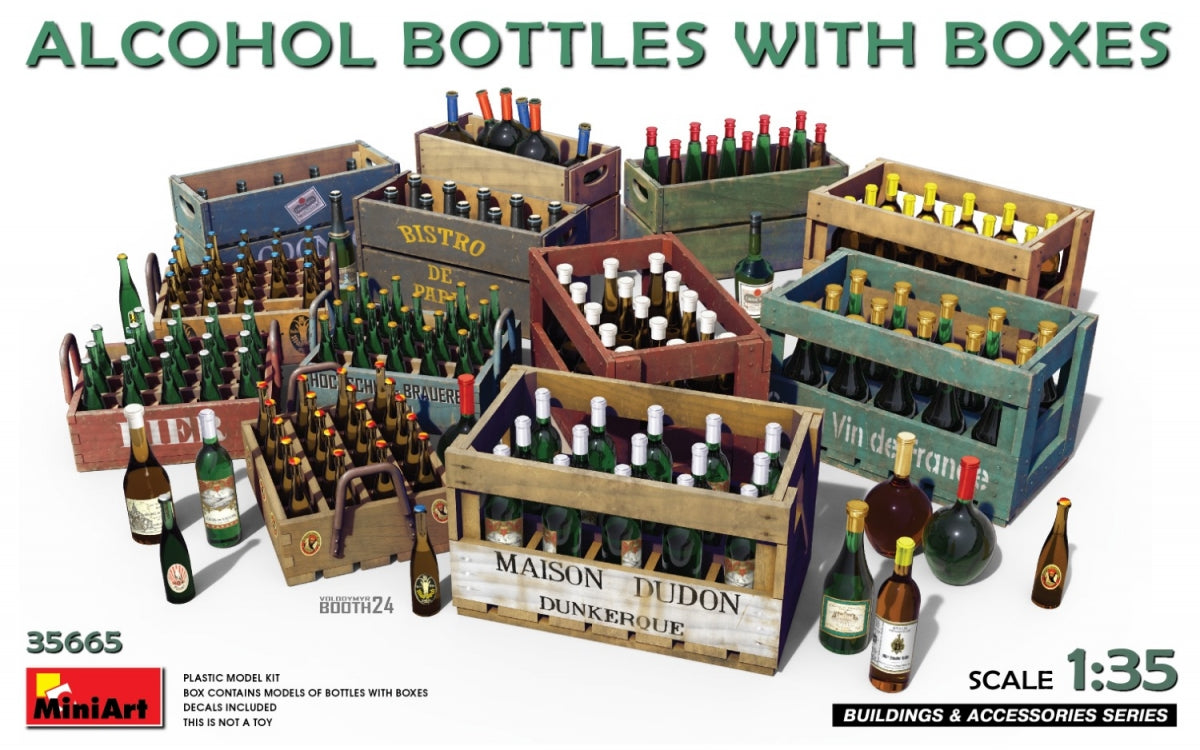 MiniArt 35665 ALCOHOL BOTTLES w/BOXES 1/35