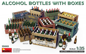MiniArt 35665 BOUTEILLES D&amp;#39;ALCOOL AVEC BOÎTES 1/35