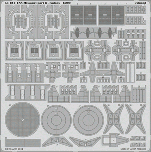 Eduard 53124 USS Missouri part 8 - TRUMPETER radars 1/200