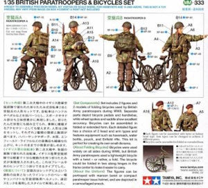 Tamiya 35333 British Paratroopers Set w/Bicycles 1/35 – image 2