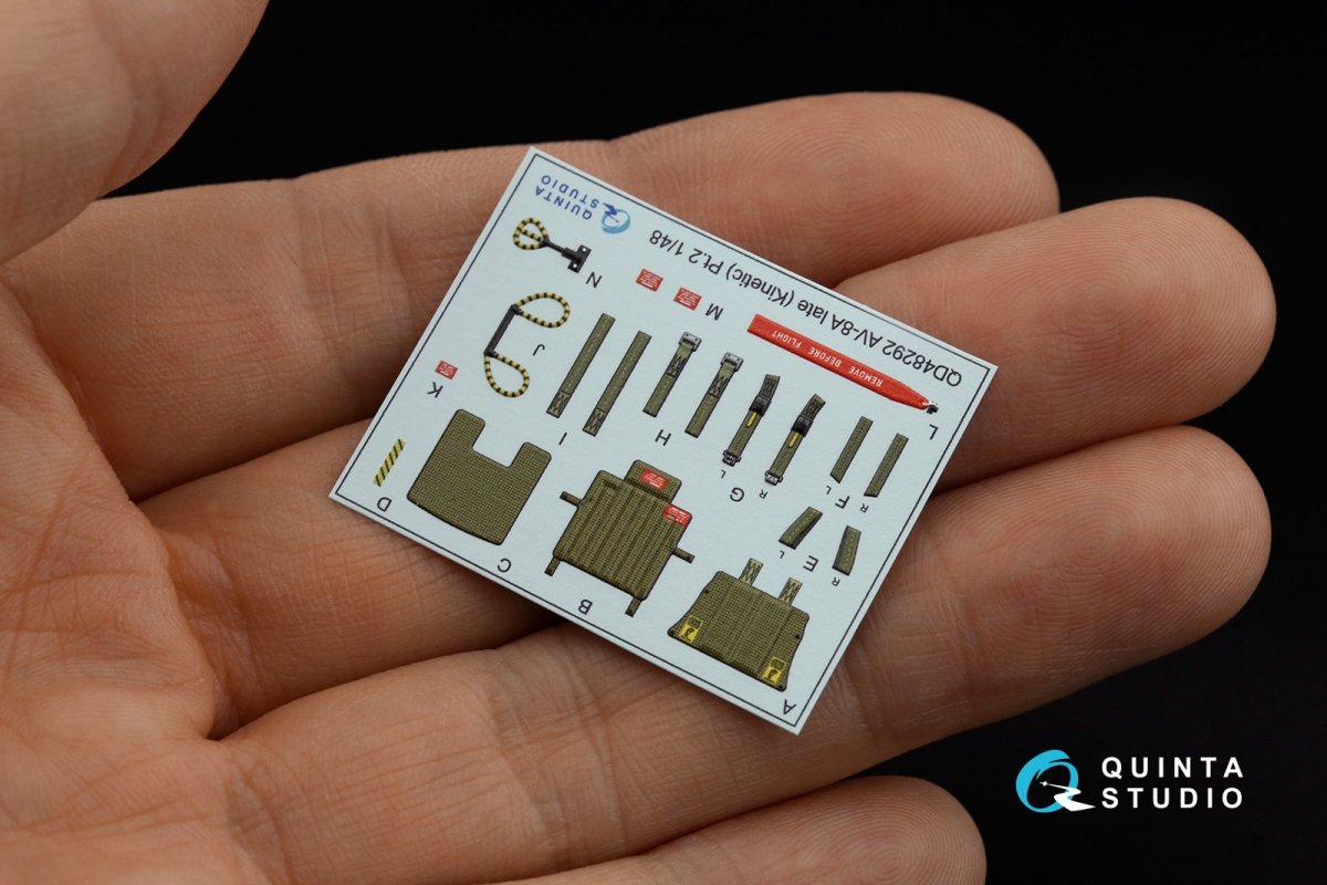 Quinta Studio QD48292 AV-8A Late 3D-Printed &amp;amp; colored Interior on decal paper (Kinetic) 1/48 – image 5