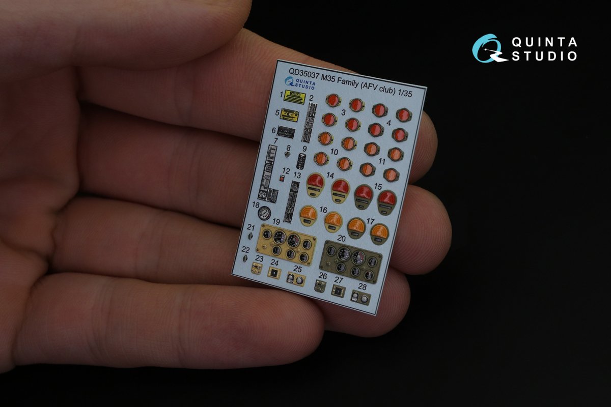 Quinta Studio QD35037 M35 Family 3D-Printed &amp;amp; colored Interior on decal paper (AFV club) 1/35 – immagine 10