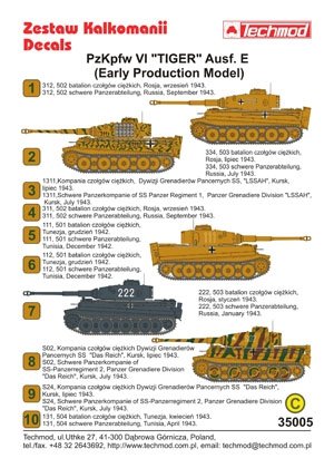 Techmod 35005 - Pz.Kpfw.VI Tiger Ausf.E (Early Production Model) 1/35 – obrázek 2