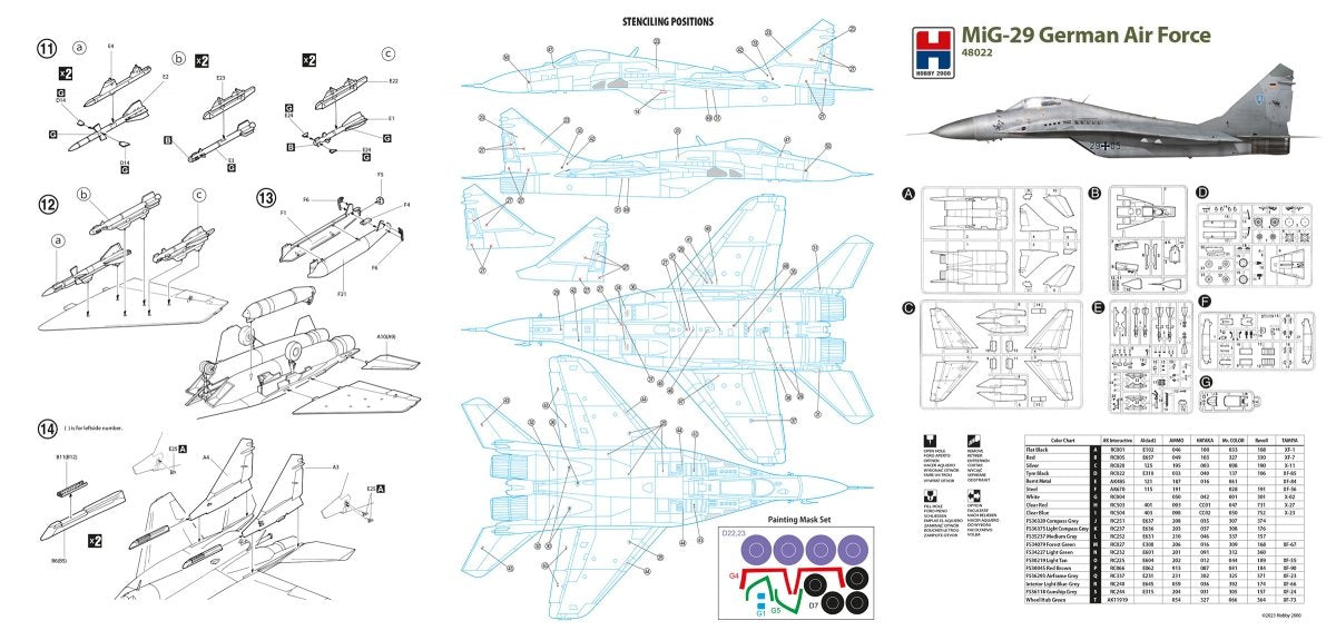 Hobby 2000 48022 MiG-29 German Air Force ( ACADEMY + CARTOGRAF + MASK ) 1/48 – image 2