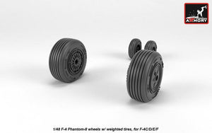 Armory Models AW48324 F-4 Phantom-II wheels w/ weighted tires, mid 1/48 – immagine 2