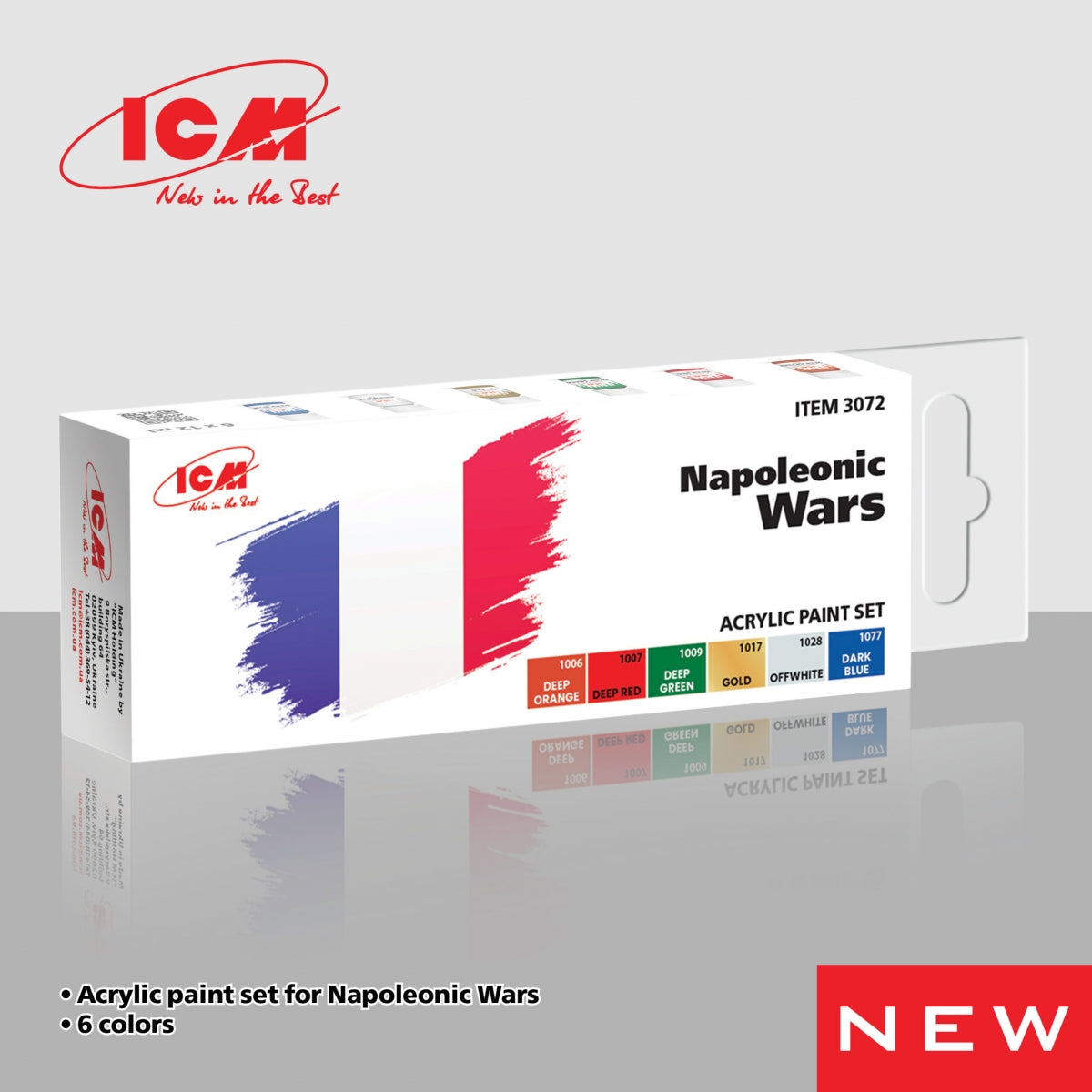 ICM 3072 Acrylic paints set for Napoleonic Wars 12 ml x 6