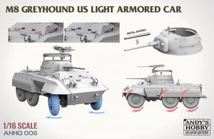 Andy&amp;#39;s Hobby Headquarters AHHQ-008 M8 Greyhound US light Armored Car 1/16 – image 4